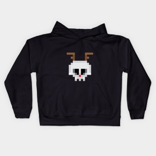 8-bit Reindeer skull Kids Hoodie